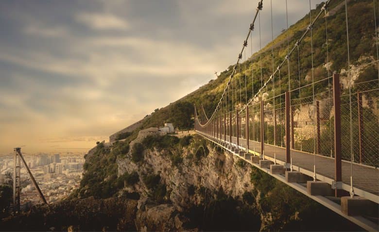 Windsor Suspension Bridge on the Rock of Gibraltar